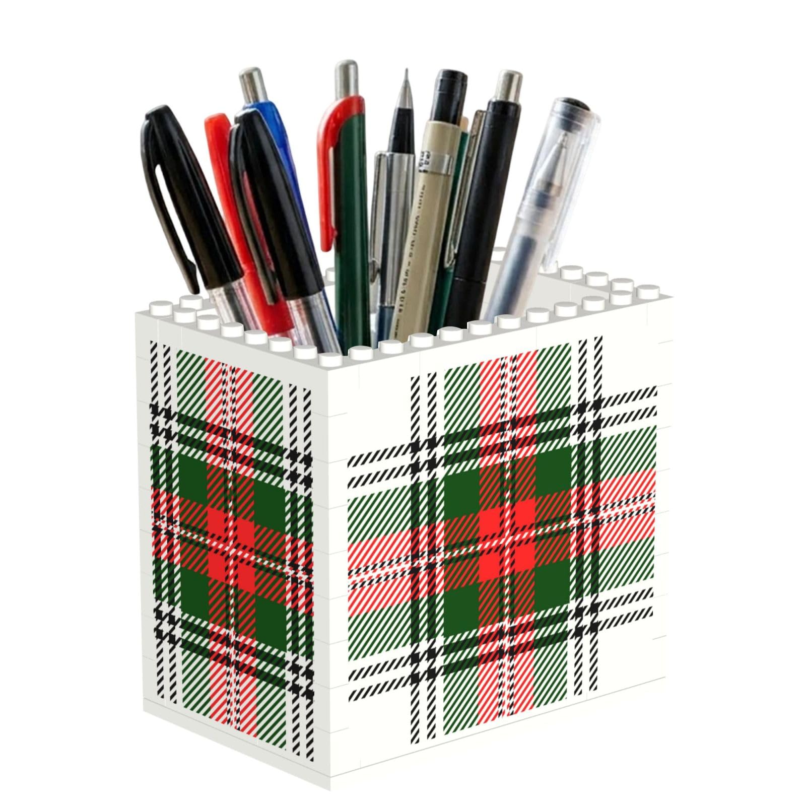 Poadnly Clan Stewart Tartan Plaid The Arts, Pen Pot Pencil Holder for Office Home School, Compact Desk Organiser for Office Stationery