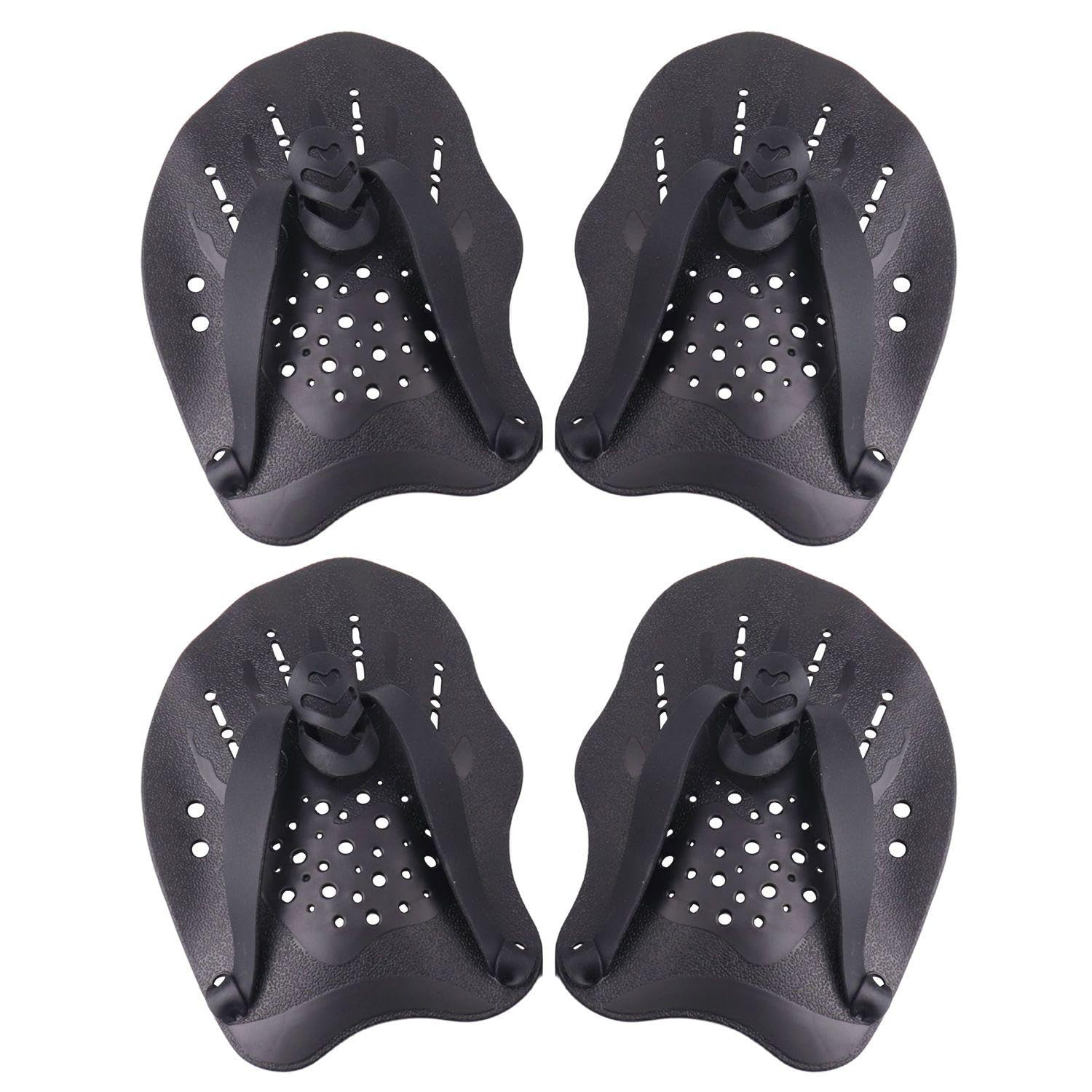 2 Paia Racchette da Nuoto, Racchette da Nuoto in Silicone, Racchette da Nuoto per Allenamento, Racchette da Nuoto per Surf, Racchette da Nuoto Regolabili, Ausili per Il Nuoto con Pinne