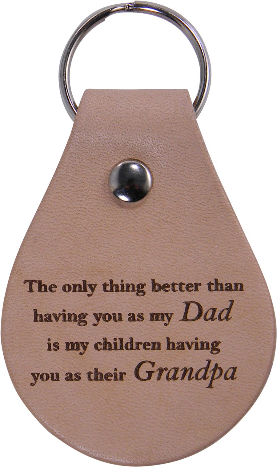 Custom Leather Keychain For Dad & Grandpa - "Only Thing Better..." Engraved Gift For Father's Day, Birthday, Christmas
