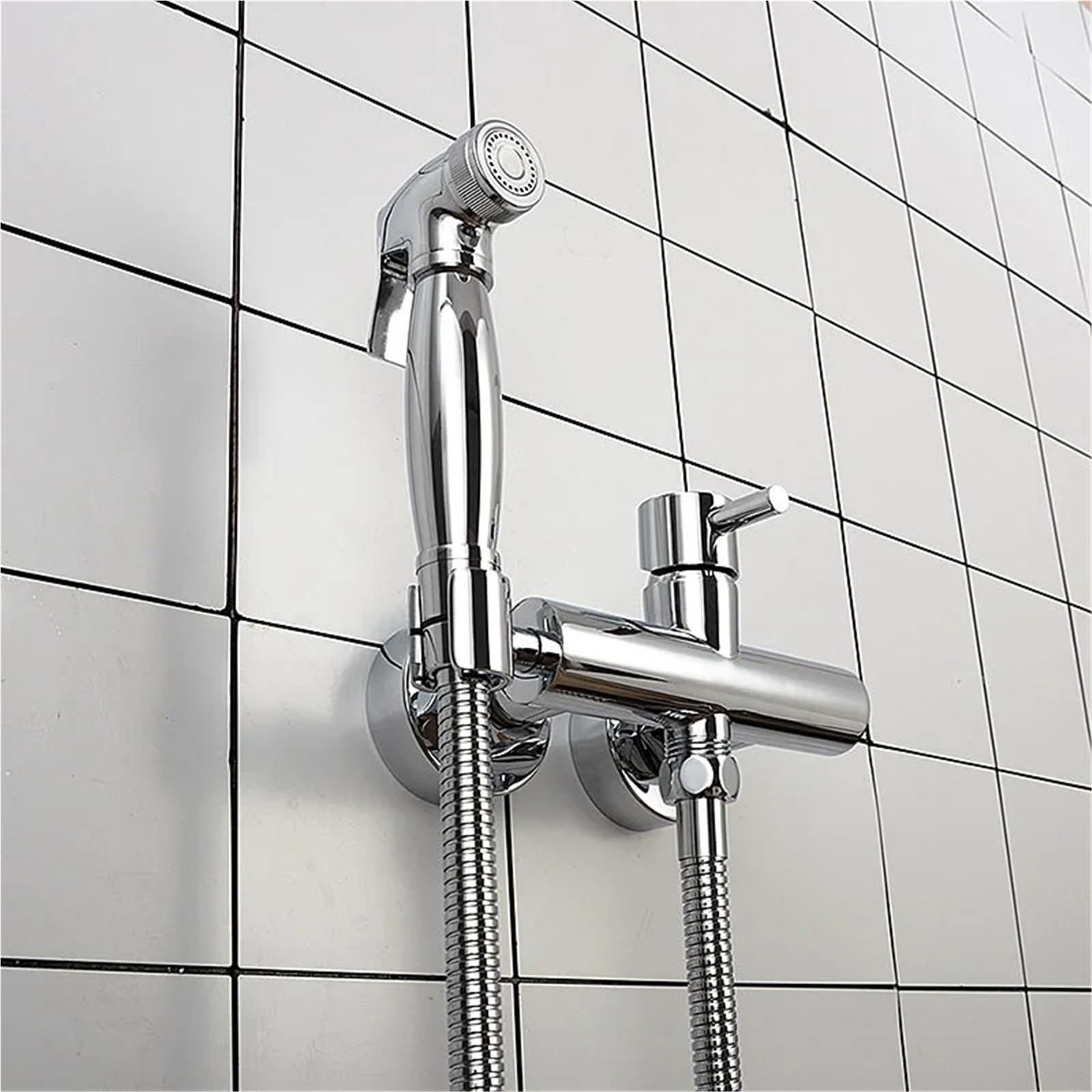 Kit rubinetto bidet a parete caldo/freddo