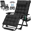 ZENPETIO Zero Gravity Chair wCushion, Portable Folding Recliner for Indoor and Outdoor Comfort, Lounge with Cup Holder, Footrest, and Headrest, Anti Gravity Chair for Lawn Camping, Patio Relaxation