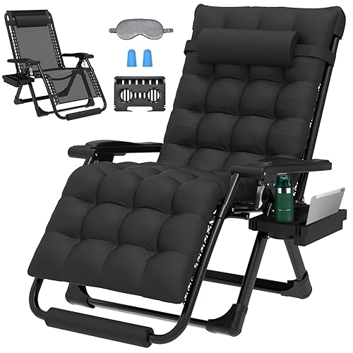 ZENPETIO 29In XL Zero Gravity Chair w/Cushion, Zero Gravity Recliner