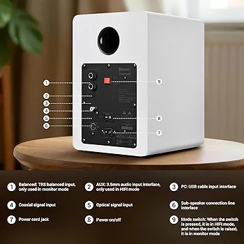 Amazon.com: Sanyun SW206 4” HiFi Bookshelf Speakers with