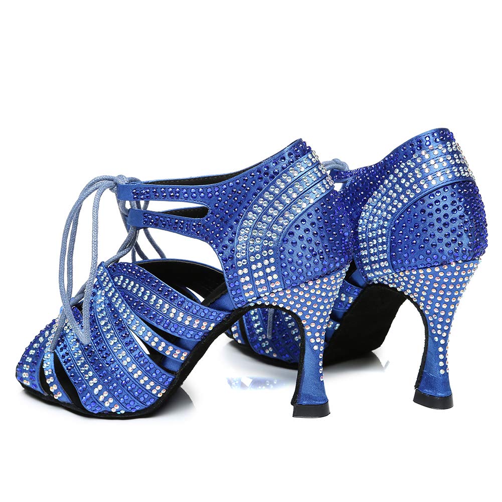 AOQUNFS Strass Ballsaal Tanzschuhe Damen Latein Salsa Bachata Performance Tanzschuhe,YCL453