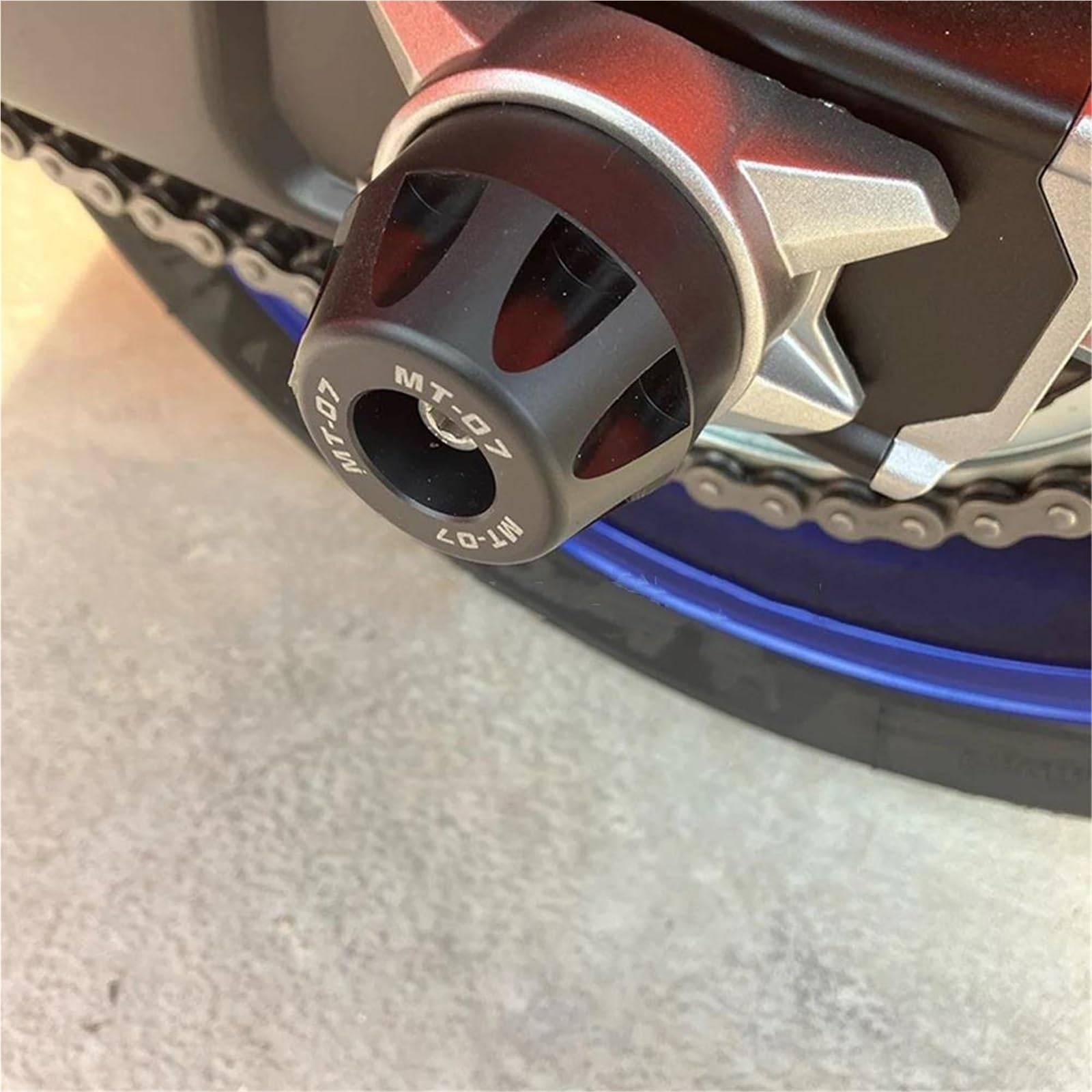 Moto Protection Contre Les Chutes Essieu Protections De Cadre Avant Et Arrière pour Moto pour Yamaha MT-07 MT07 FZ-07 FZ07 (2014-2024) - Protection Anti-Chute Aluminium(Avant Arrière)