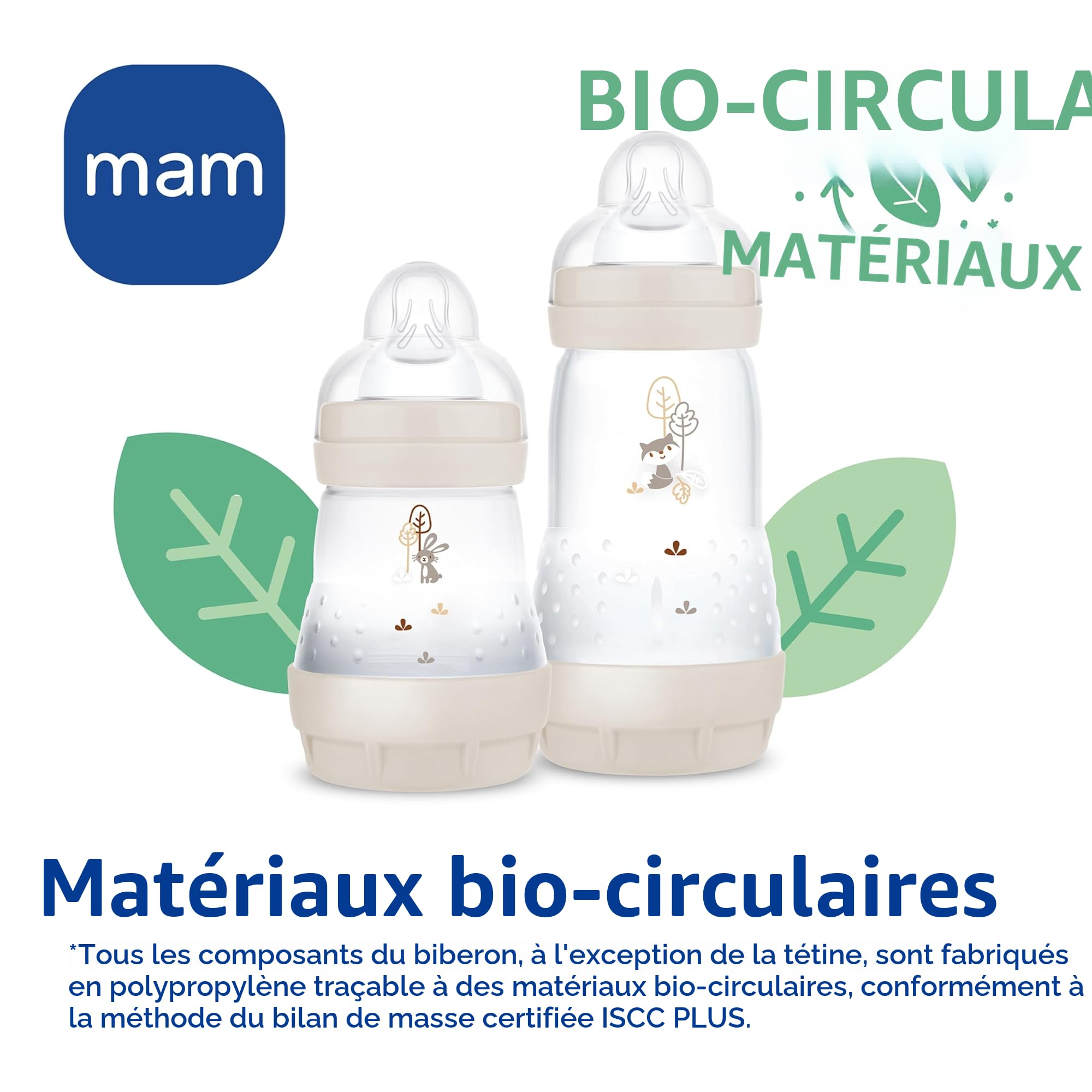 MAM Easy Start Kit de démarrage anti-coliques auto-stérilisant, biberon et tétine, essentiels pour nouveau-né, vert pastel, vendu en langue étrangère