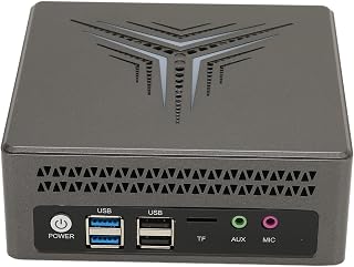 GLOGLOW Mini PC RGB Iluminação Respiratória 2.0GHz CPU 128GB SSD Home Office Wall Mounted Micro Computador (plugue EUA)
