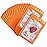 ANZNKU 100 Pcs Resealable Mylar Bags, Holographic Packaging Bags, Resealable Odor Foil Pouch Zip Bag with Clear Window for Food Storage and Lipgloss, Jewelry Lash (Orange, 5.5 x 7.9 Inch)