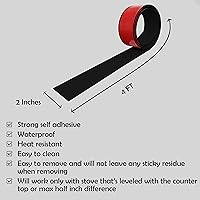 Vista 4 de Rubber Bond Cubiertas para huecos para estufas de cocina, cubierta autoadhesiva para horno, estufas y mostradores, rellenos flexibles para espacio