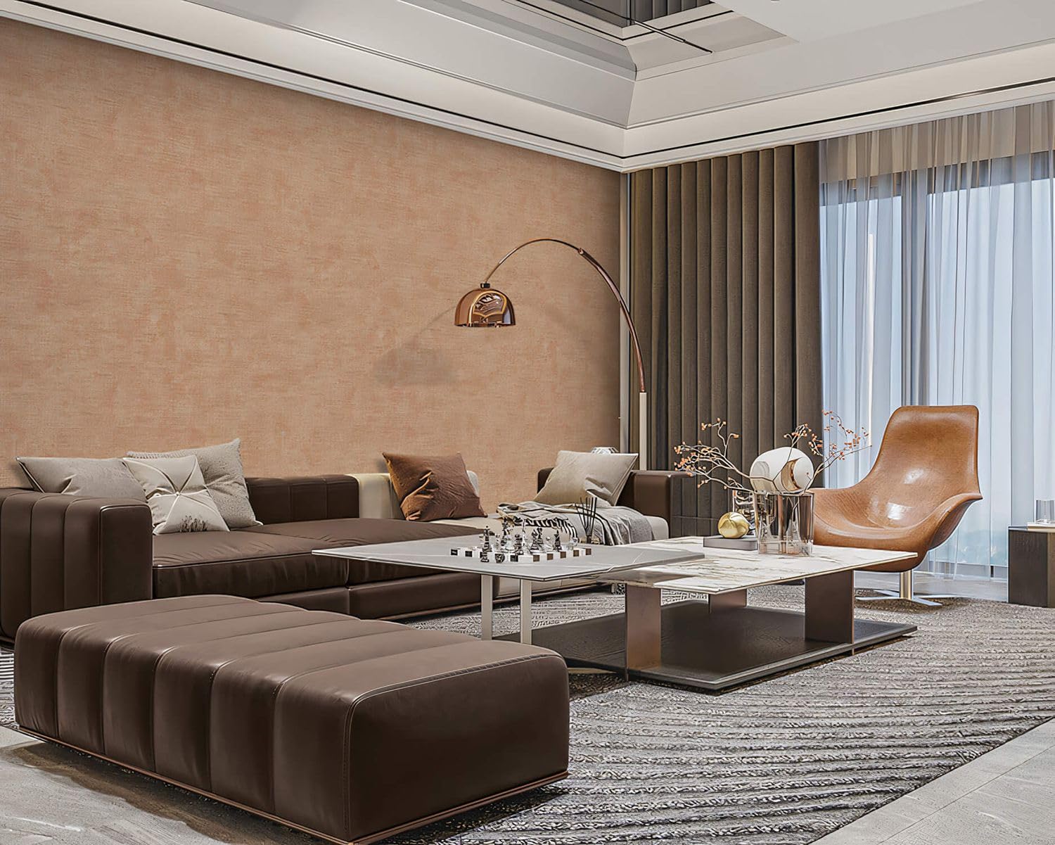 Profhome RE521064-DI Tapeta flizelinowa strukturalne matowa kolor szary szary platynowy 5,33 m2