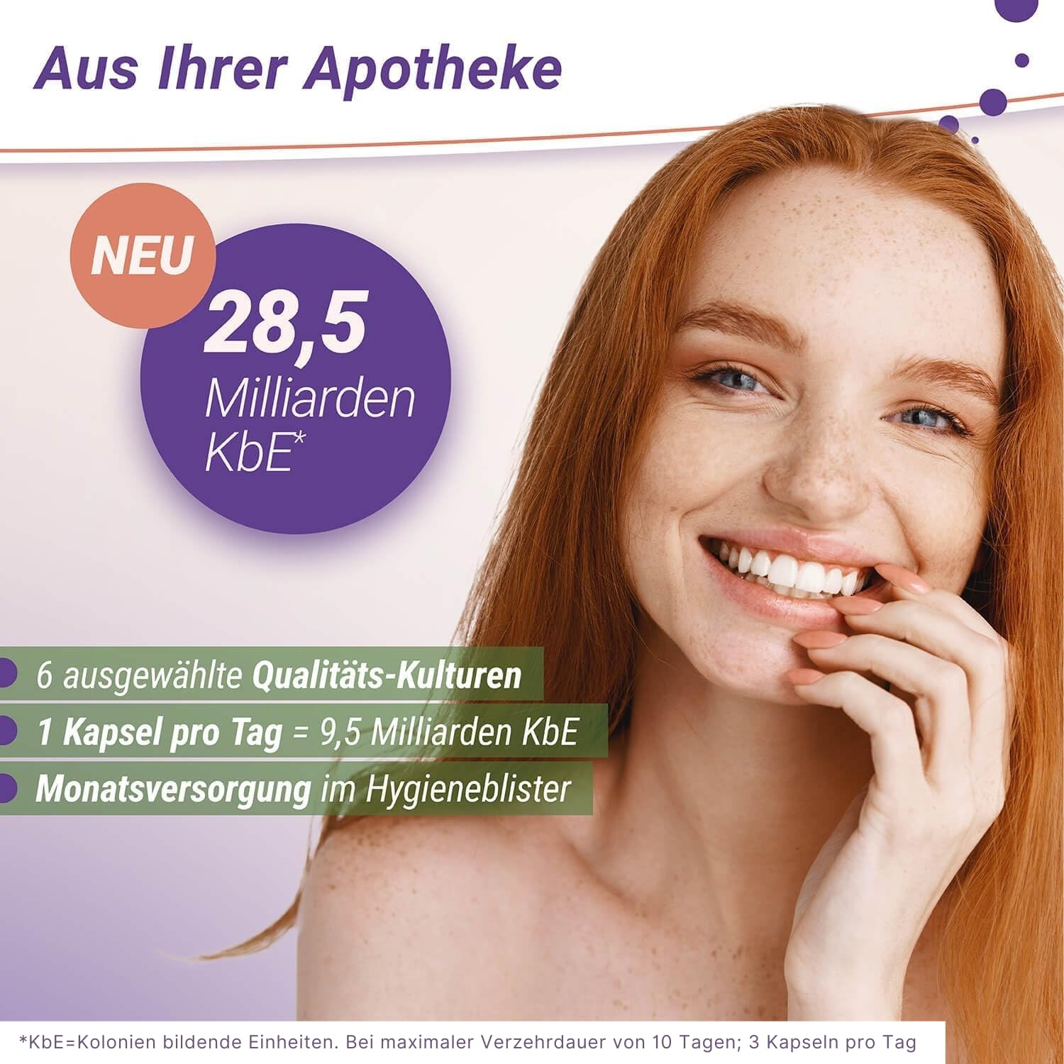 probio6 Kapseln | 6 ausgewählte Premium Bakterienkulturen | 30 Kapseln Monatsversorgung | Darmbakterien | Ohne Inulin