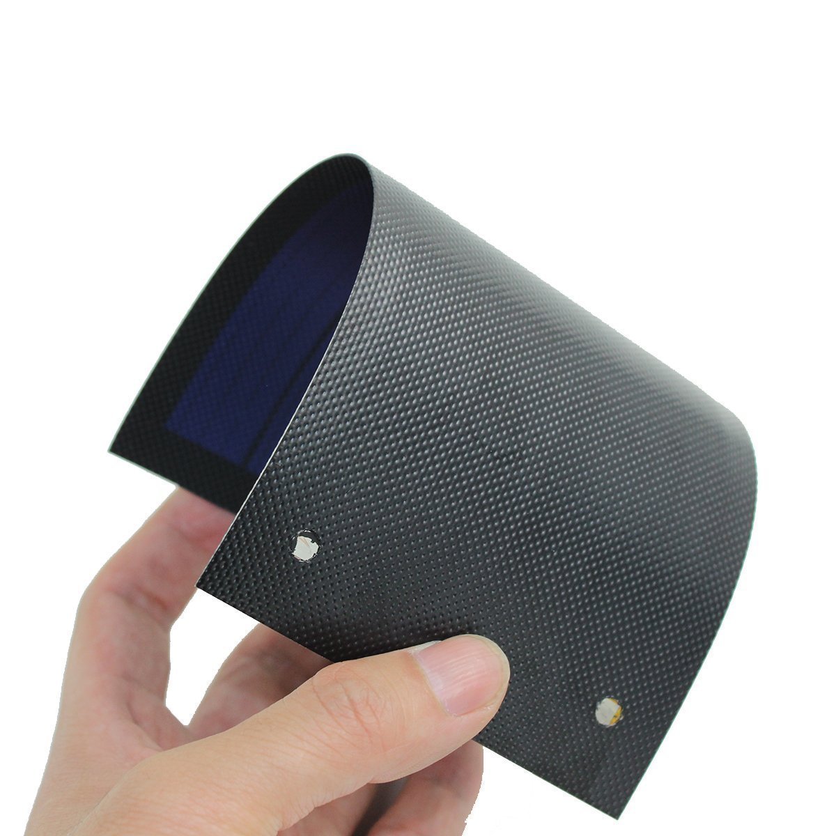 JIANG Batteria Ricaricabile Solare a Film Sottile Modulo Solare a Pannello fotovoltaico 1W 6V Batteria Ricaricabile (A-Nero)