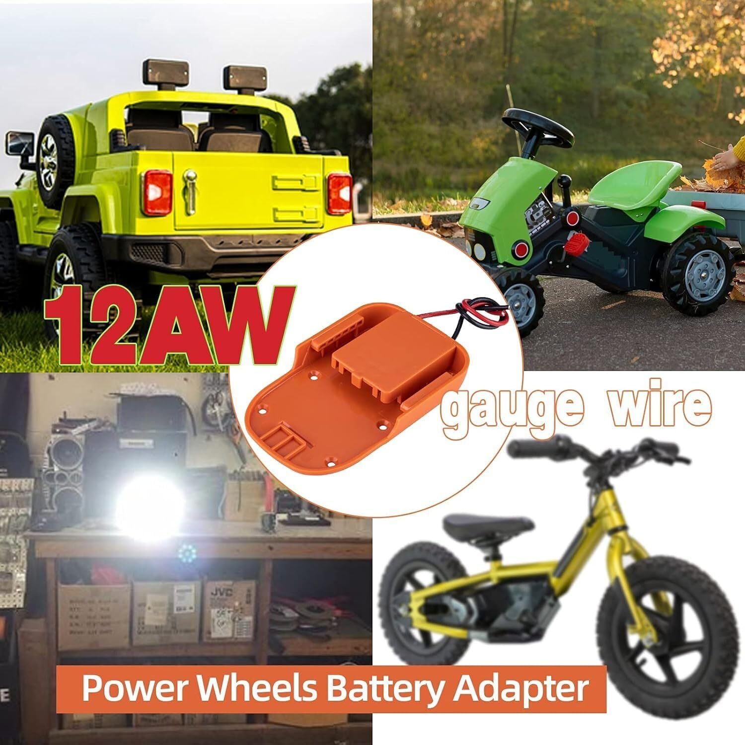 DC 18V to DC 12V Step Down Converter for Ridgid 18V Battery Adapter for Power Wheel Converter with Upgraded Low Voltage Protection for Golf Rc Car Truck Light (40A 480W)