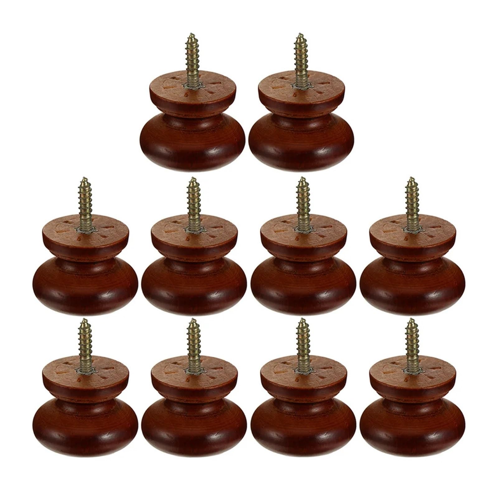 SNGUOQ 10Pcs Circular Wood Handle 3.3cm Drawer Knobs for Furniture Cabinets Wardrobes for Cabinet Drawer Shoes