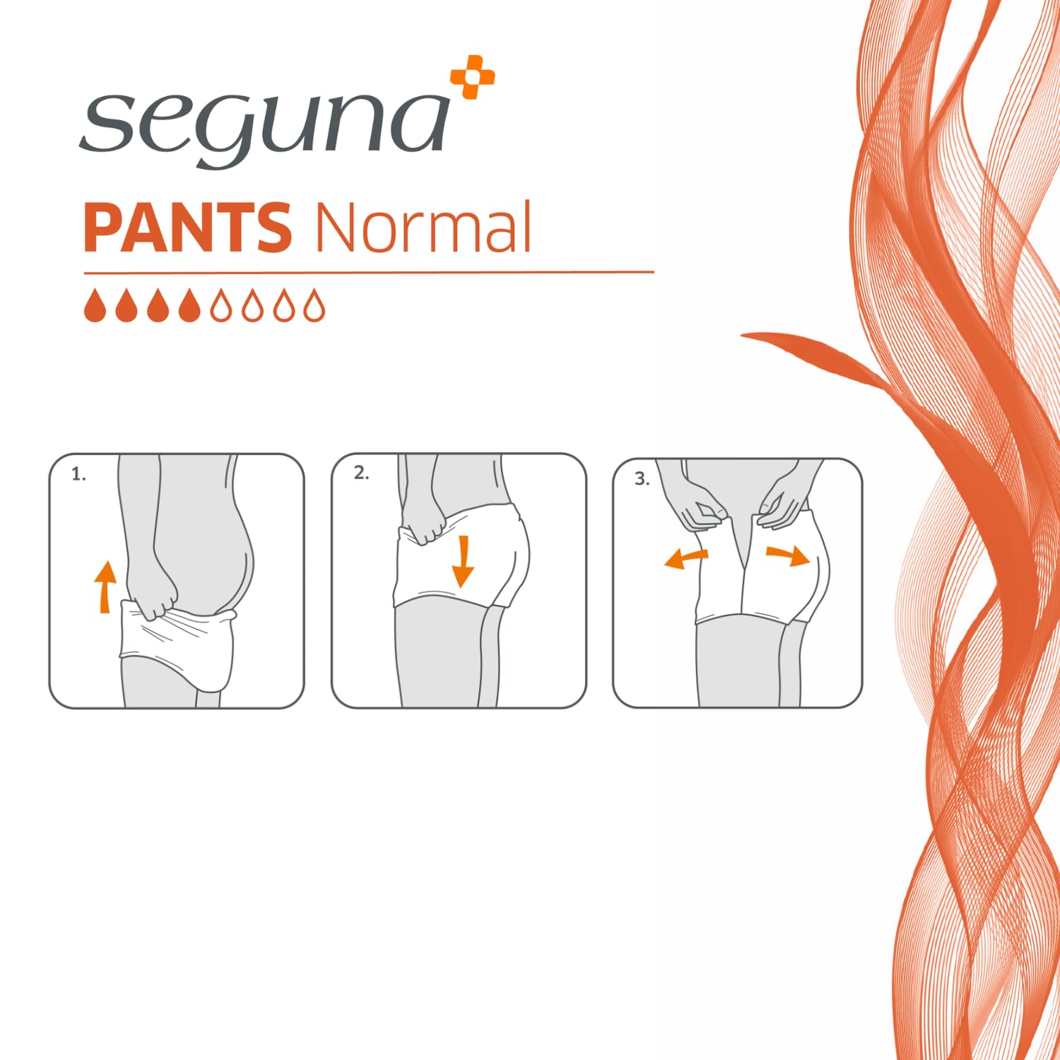 SEGUNA Pants Normal, Inkontinenz Pants, Windelhosen für Erwachsene, Frauen, Männer, Inkontinenzhosen bei Blasenschwäche (L (Sparpaket 4 x 20 Stück))