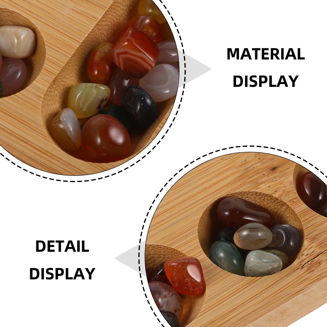 Toyvian Foldable Mancala Board Game Set including Natural Wooden Pieces and Storage Box Portable Travel Game for Kids and Adults Enhancing Family Interaction - Image 3