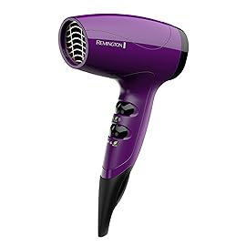 Remington Ionic Compact Hair Dryer, Travel Size, 1875 Watts, 3 Heat and 2 Speed Settings