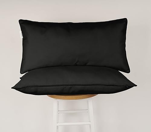 Miniatura 6 de Funda de almohada lumbar de tela de poliéster para interiores y exteriores, impermeable, rectangular, para todo tipo de clima, para muebles de