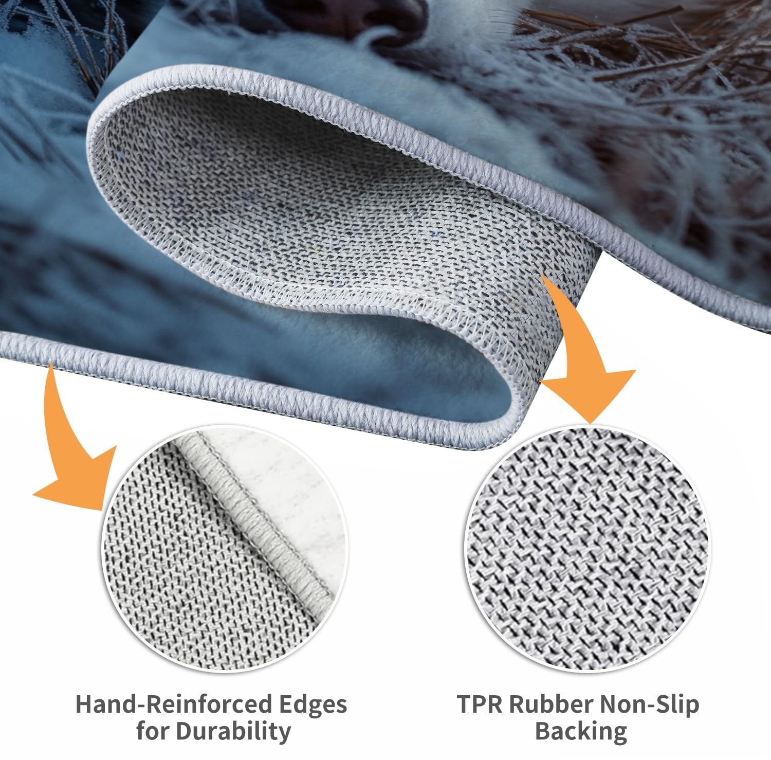 Genérico Husky (zwierzę) Dywan do pokoju dziecięcego 180 x 240 cm - Miękkie zaprzęgowe psy antypoślizgowe i nadające się do prania Flanelowy dywan do salonu, pokoju zabaw, przedpokoju wystrój domu