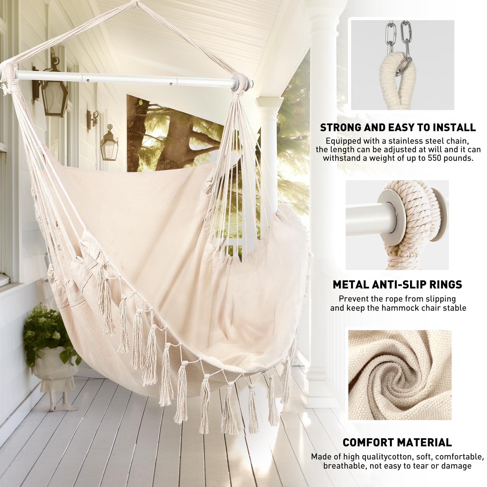 Amazon.co.jp: WBHome ハンモック チェア スイング ハードウェアキット