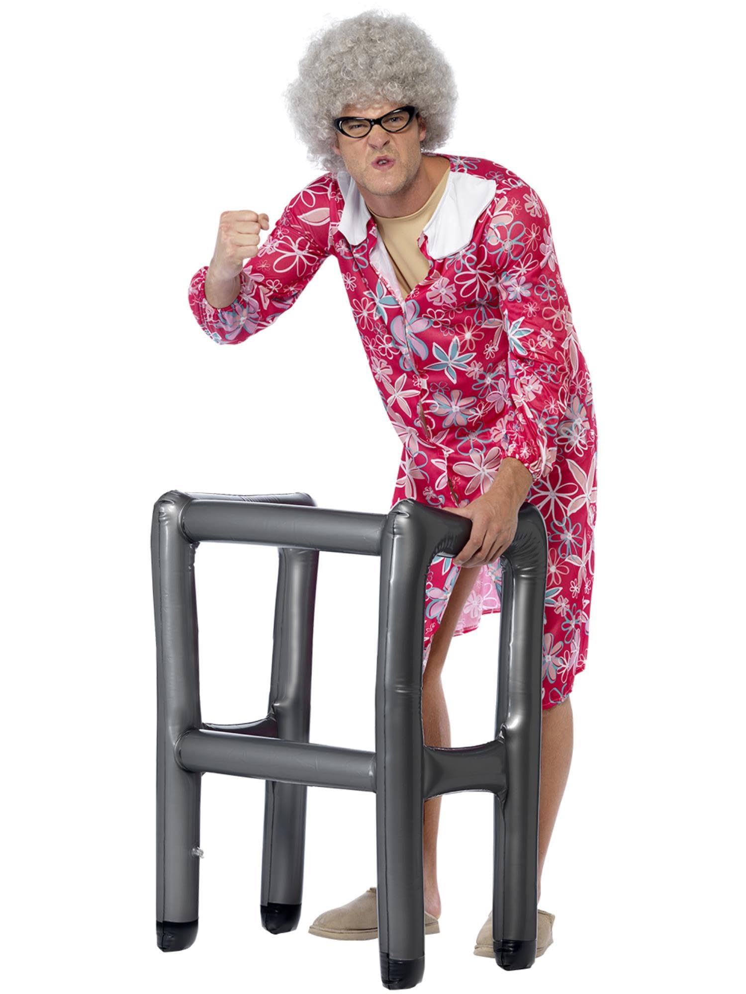 Smiffys Zimmer Frame Inflatable (One Size) (Silver)