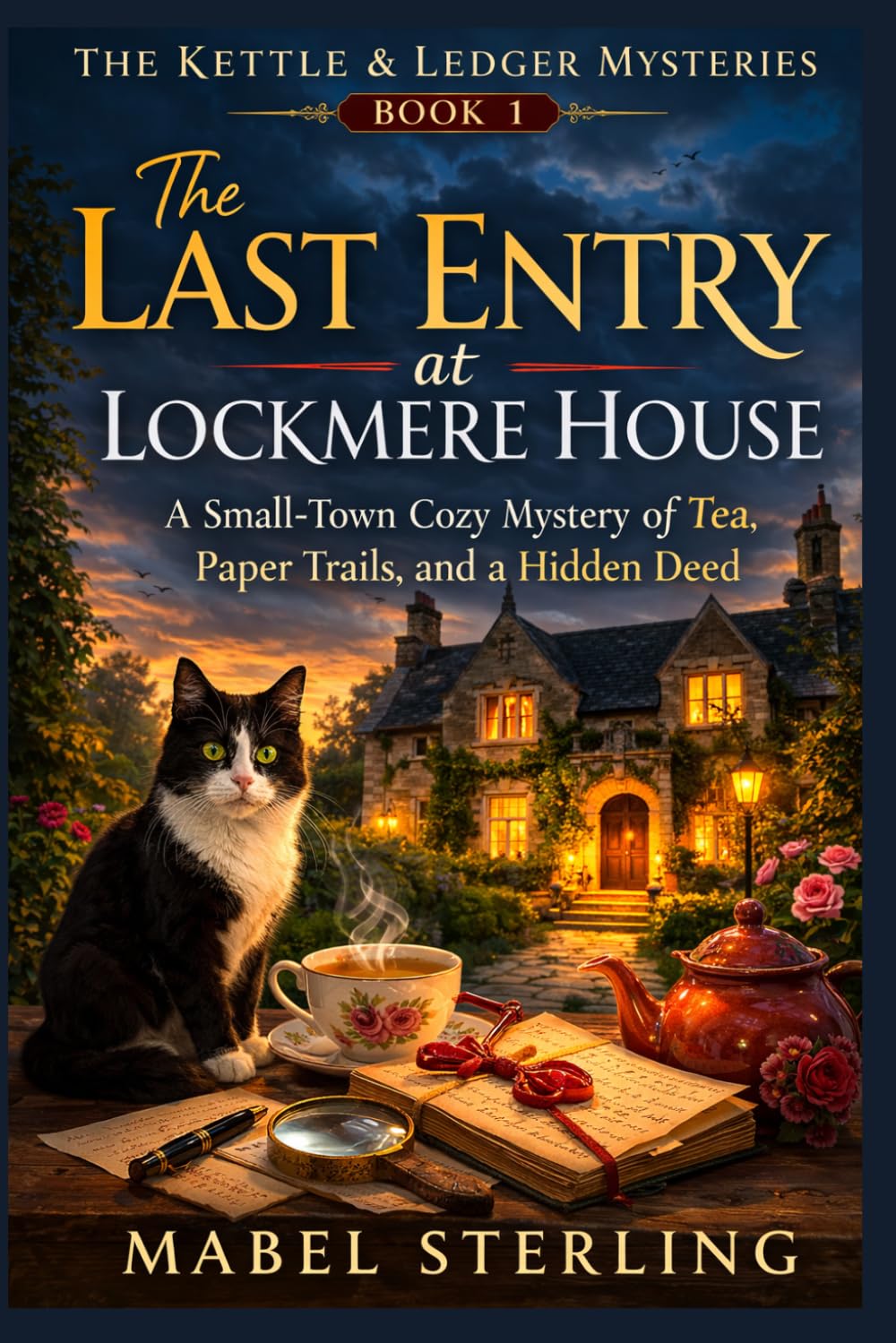 The Last Entry at Lockmere House: A Small-Town Cozy Mystery of Tea, Paper Trails, and a Hidden Deed (The Kettle & Ledger Mysteries)
