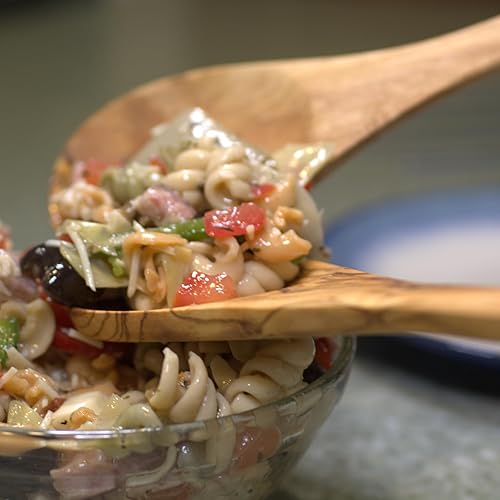 Miniatura 4 de Cucharas de madera de olivo de 12 pulgadas para cocinar | Cucharas grandes de madera para mezclar, sopa y revolver | Utensilios de cocina