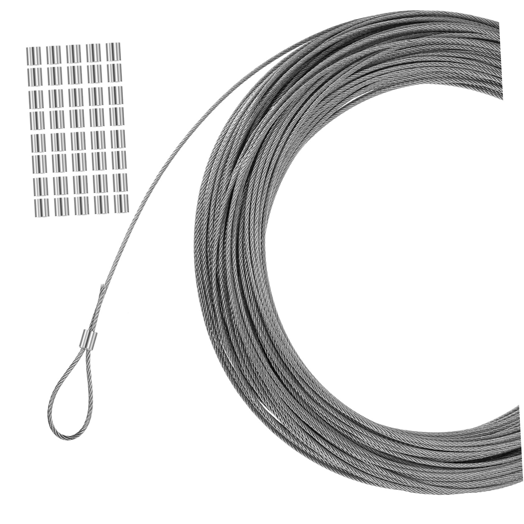 Corde à linge en fil de fer gris câble acier inoxydable jardin extérieur