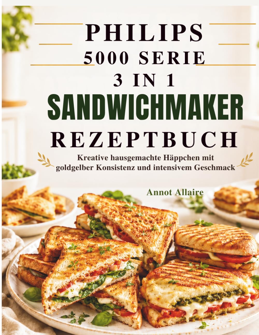 PHILIPS 5000 SERIE 3 IN 1 SANDWICHMAKER REZEPTBUCH: Kreative hausgemachte Häppchen mit goldgelber Konsistenz und intensivem Geschmack