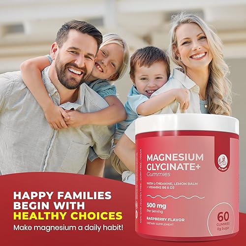 Miniatura 7 de Dr. Moritz Gomitas de glicinato de magnesio para adultos y niños, con L-teanina y bálsamo de limón, gomitas de magnesio para mujeres y hombres para