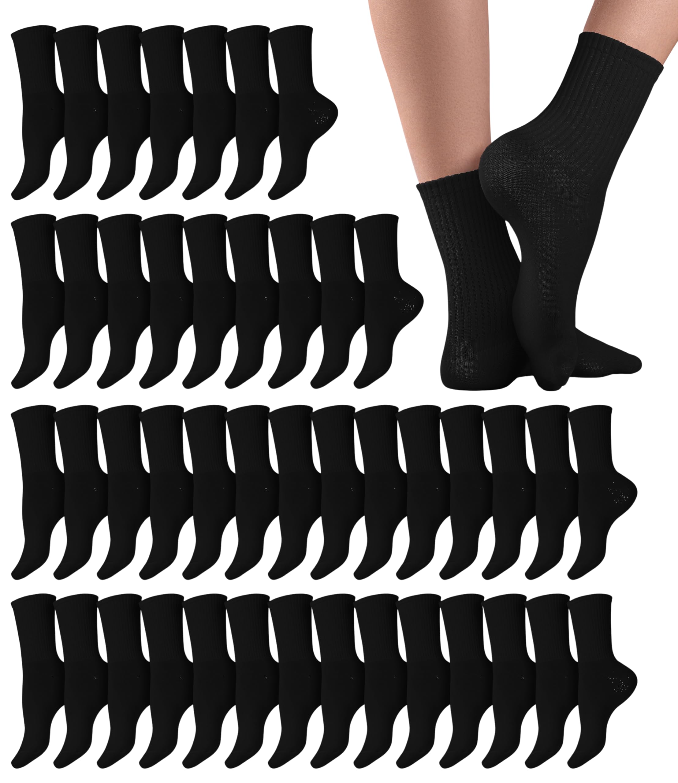 Winterlace 80% Cotton Crew Socks Men Women, Bulk Athletic Casual Moisture Wicking Wholesale Pack Sport