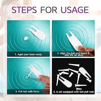 WOLMIK 12 Pieces Exercise Ball Plug, Yoga Ball Fitness Exercise Ball