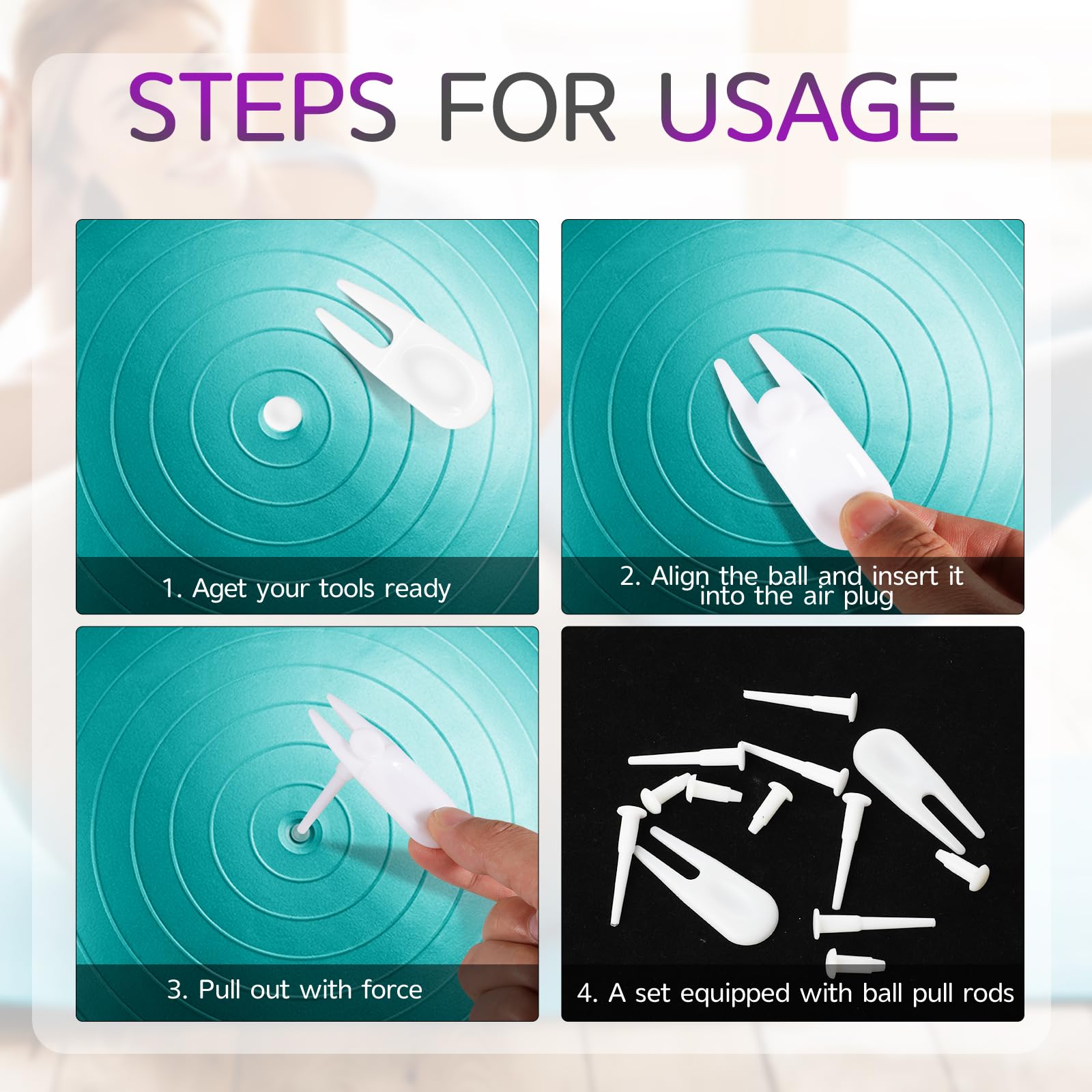 Ball Air Plug Gym Pour Jump Ball Air Stopper Plug Pin Avec Plug Extracteur