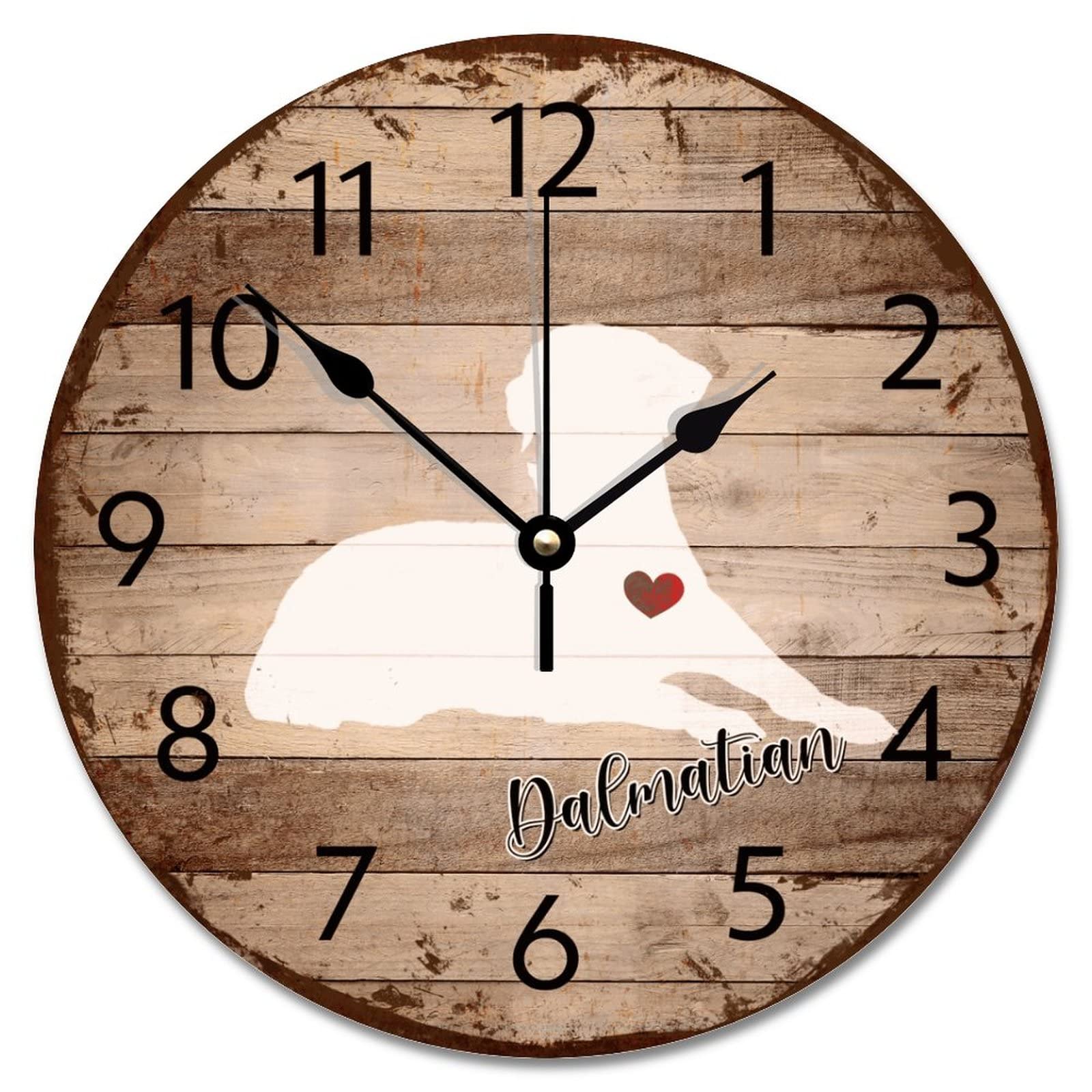 Pendule en bois vieilli style dalmatien pour décoration murale