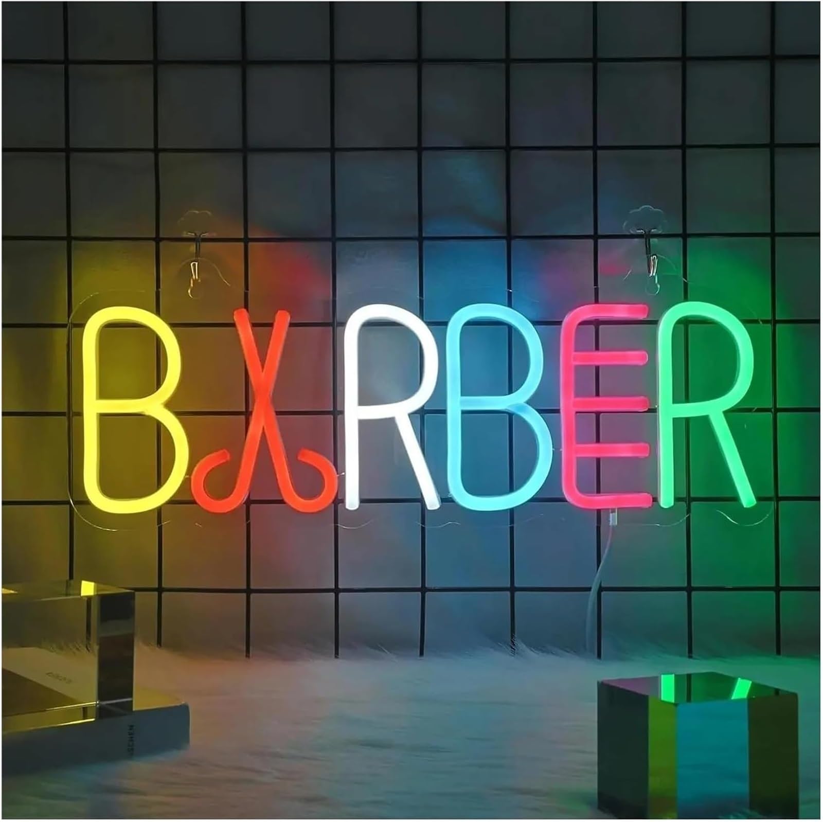 Zynther Neon lamp for neon lamp loanword Barber for Sign Open