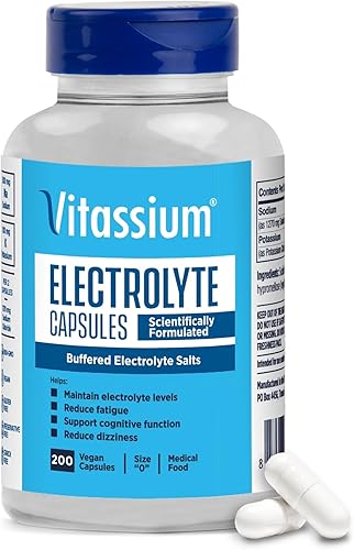 Miniatura 6 de SaltStick Vitassium, cápsulas de sal con suplemento de electrolitos tamponados, electrolitos para reposición de sodio y potasio, botella de 100