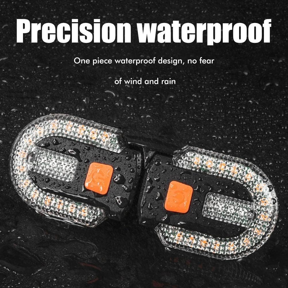 Bike Tail Light with Turn Signals USB Rechargeable Wireless Remote Control Detachable Waterproof LED Bike Rear Lights Night for Safety Cycling