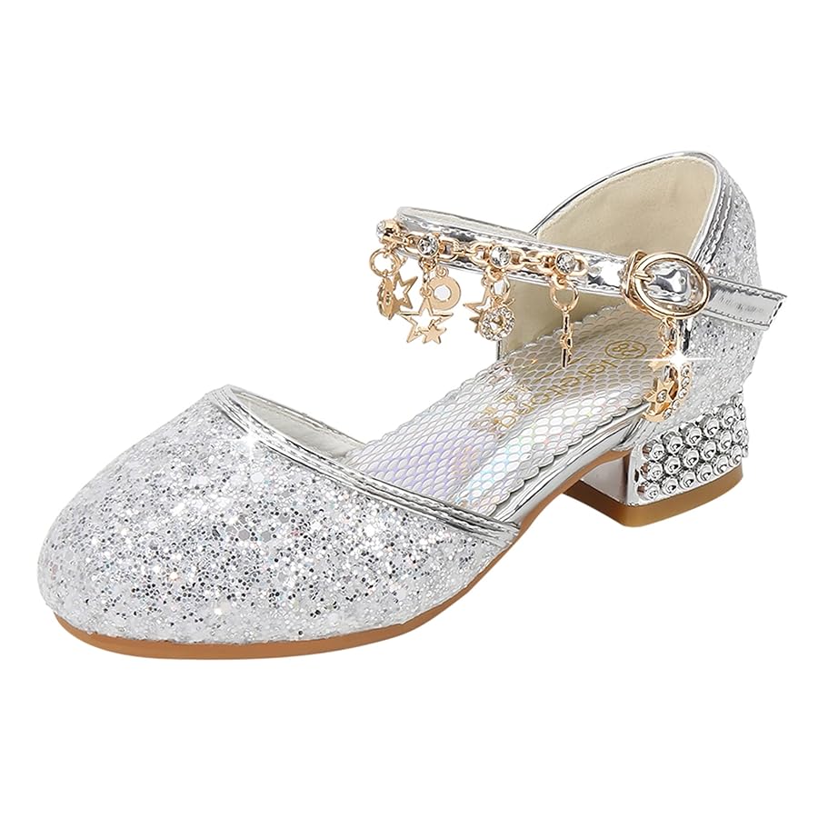 Scarpe Principessa Bambina Con Paillettes E Tacco - Sandali Eleganti Per Feste E Carnevale - Foto 10
