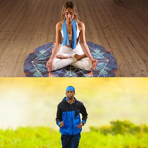 Miniatura 7 de Vofler - Toalla de enfriamiento 4 unidades de microfibra fría fría para la cabeza (40 x 12 pulgadas) para atletas, hombres, mujeres, jóvenes,