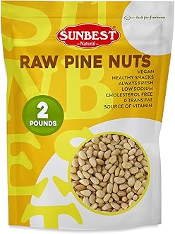Pine Nuts Pignolia 32 Oz (2 lbs) 1 Pack – Unsalted, Raw, Crunchy, Fresh & Delicious, Kosher Certified - Ideal for Snacking, Topping & Baking - Non-GMO, Gluten Free