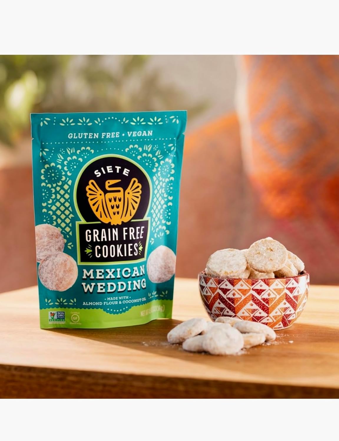 SIETE Grain Free Mexican Cookies 3 Flavor Variety - (1) Chocolate, (1) Shortbread, (1) Wedding (4.5 Ounces) + XALEZ TM Gift Box