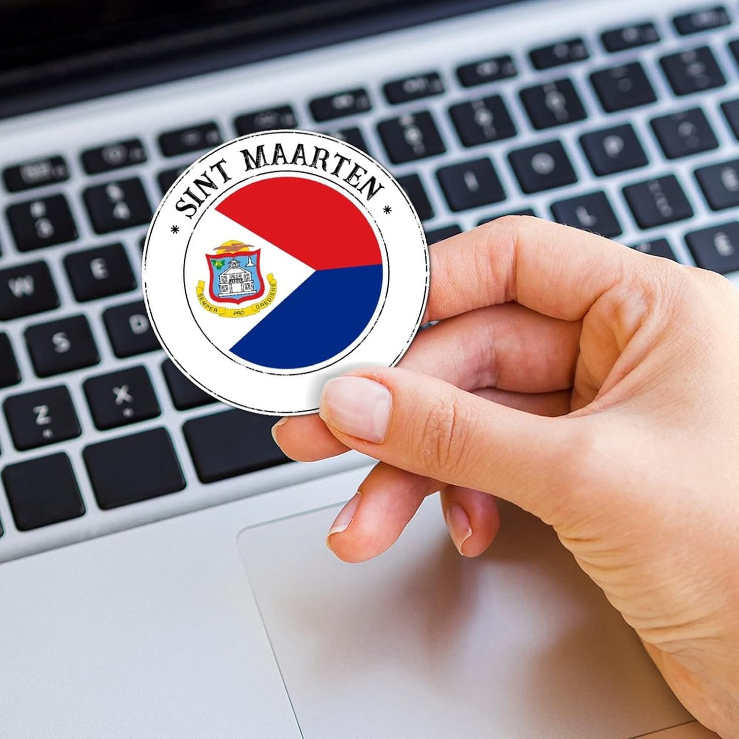 Guangpat 20 PCS Sint Maarten Flag Stickers for Sint Maarten Patriotic Decal Popular Country City Souvenir Labels Stickers for Water Bottles Laptop Computer Envelope Seals,3 Inch