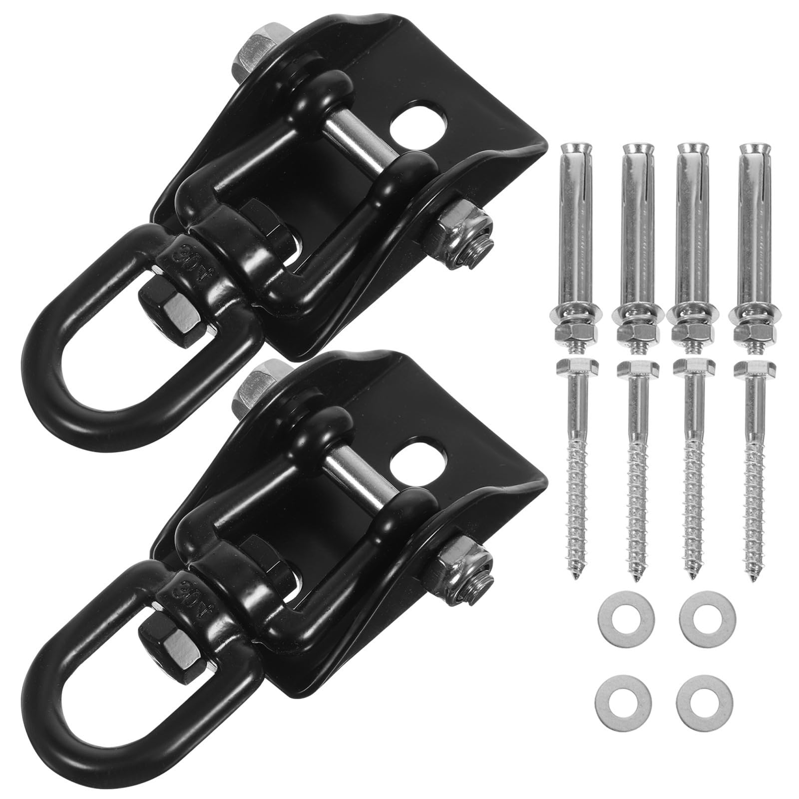Ganchos de Acero Inoxidable 304 Capacidad 450kg, Resistentes al Óxido, Juego de 2 Sets para Colgar Hamacas y Sillas Colgantes para Porche y Árbol