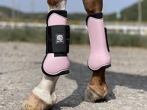 Miniatura 2 de Juego de 4 botas de tendón de caballo con frente abiertoFetlock para caballo