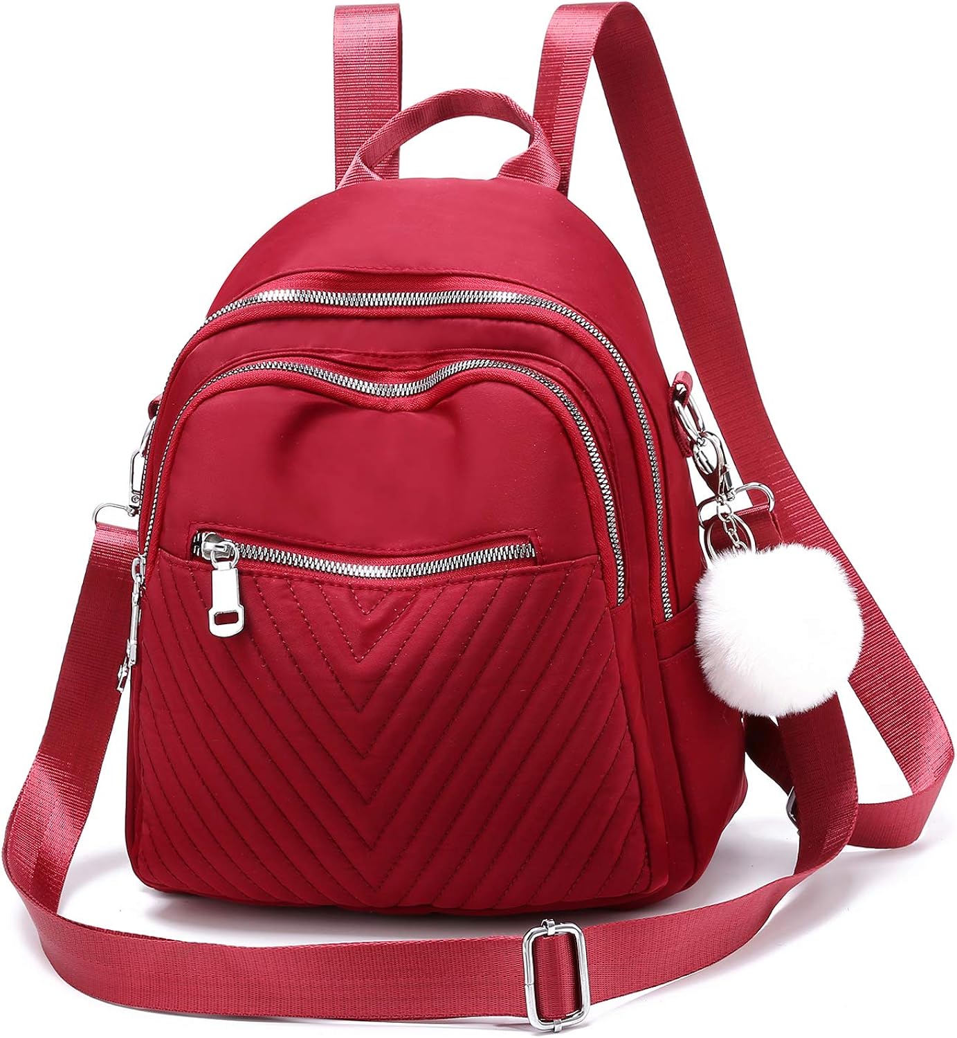 I IHAYNER Backpack Purse for Women Fashion Mini Backpack Nylon Water Resistant Rucksack for Ladies Shoulder Bag