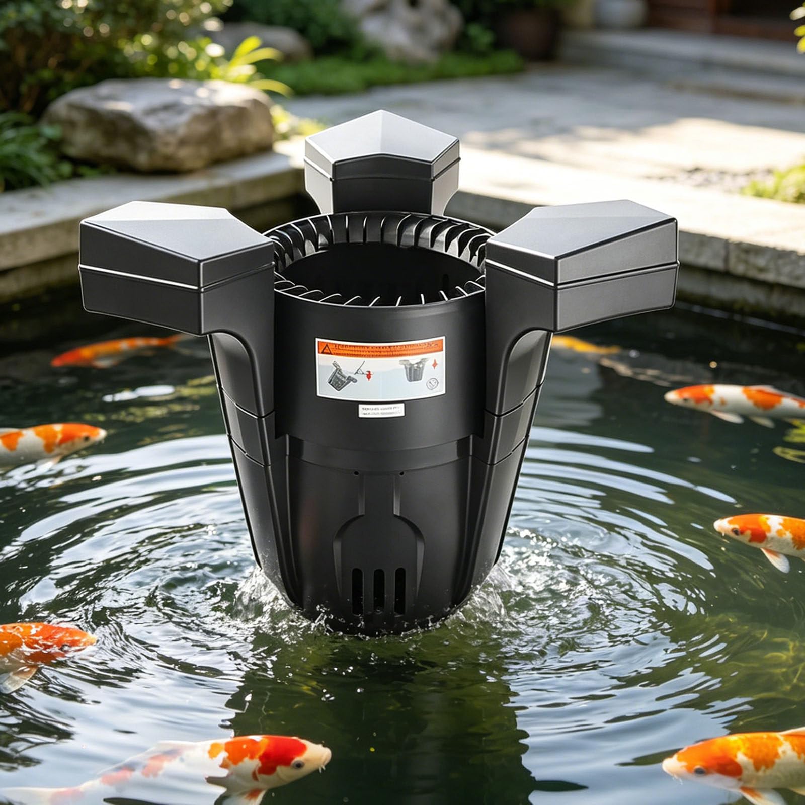 Skimmer Galleggiante per Laghetto, Pulitore Automatico per Piscina, Estrattore di Superficie, Cavo di Alimentazione da 10 M – Skimmer Chiarificatore per Laghetti con Pesci, Piscine Giardini 43W