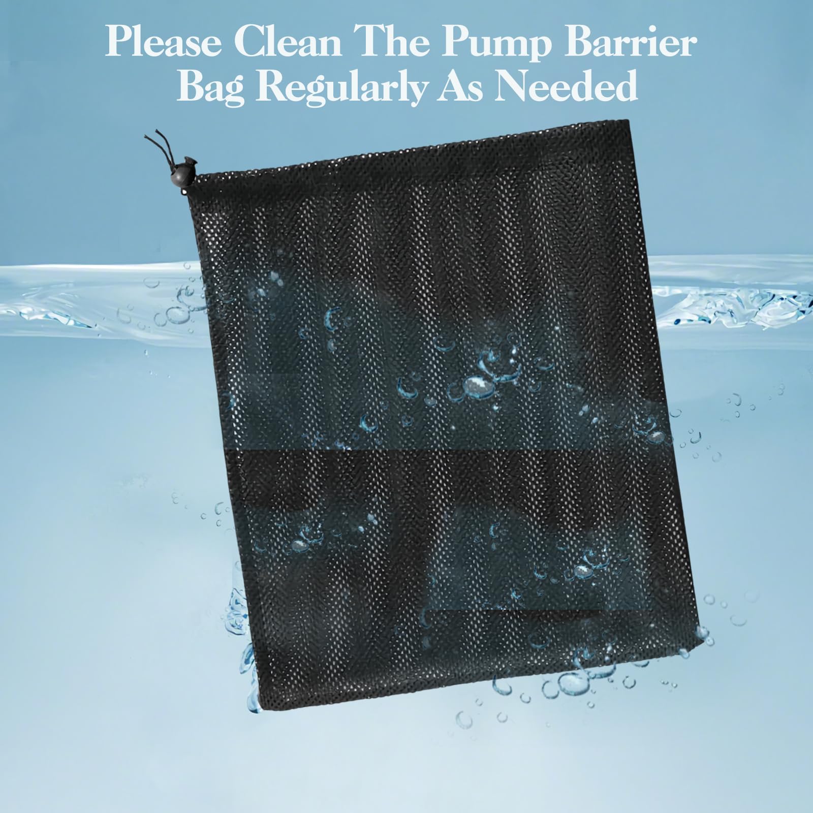 Foot Valve Sock 2 Pack Pond Pump Bag Pond Pump Filter Bag Pump Barrier Bag  Large Pump Pond Filter Pump, image size:1600x1600