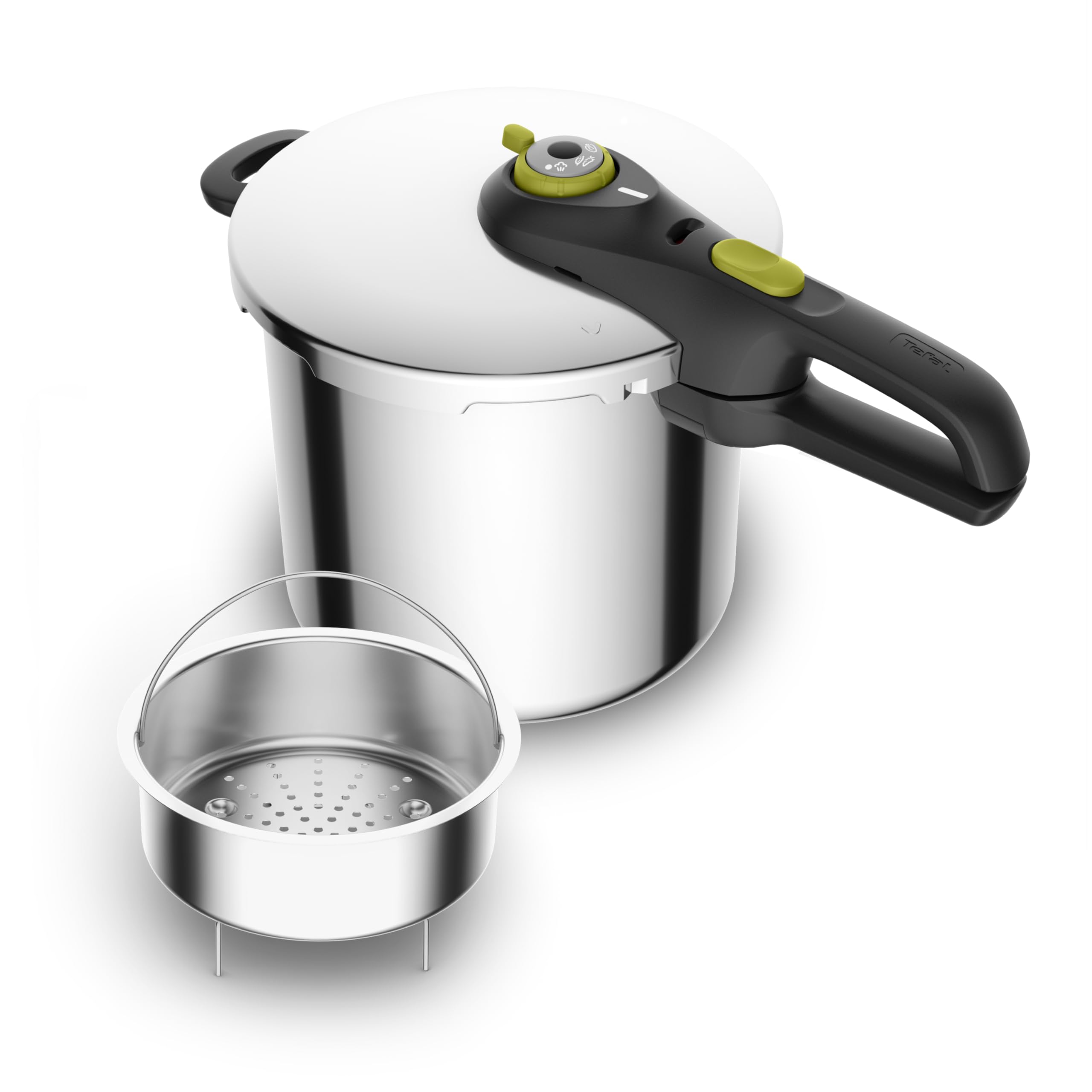 Tefal Secure Neo 8L, Pentola in acciaio inossidabile, per 5-8 persone, Risultati rapidi, Qualità al giusto prezzo, P2534449