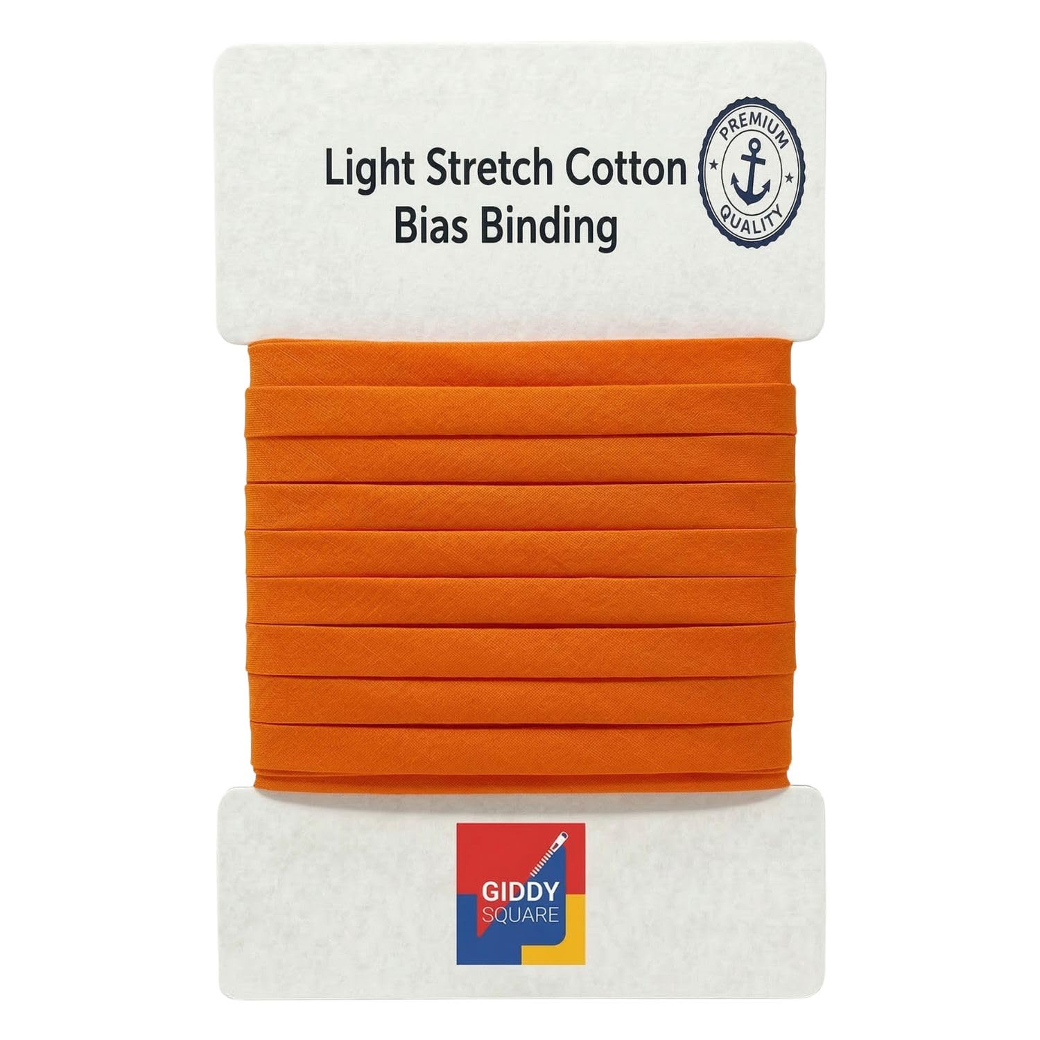 Orange Stretch Cotton Bias Binding Tape for Sewing, 30mm x 5m