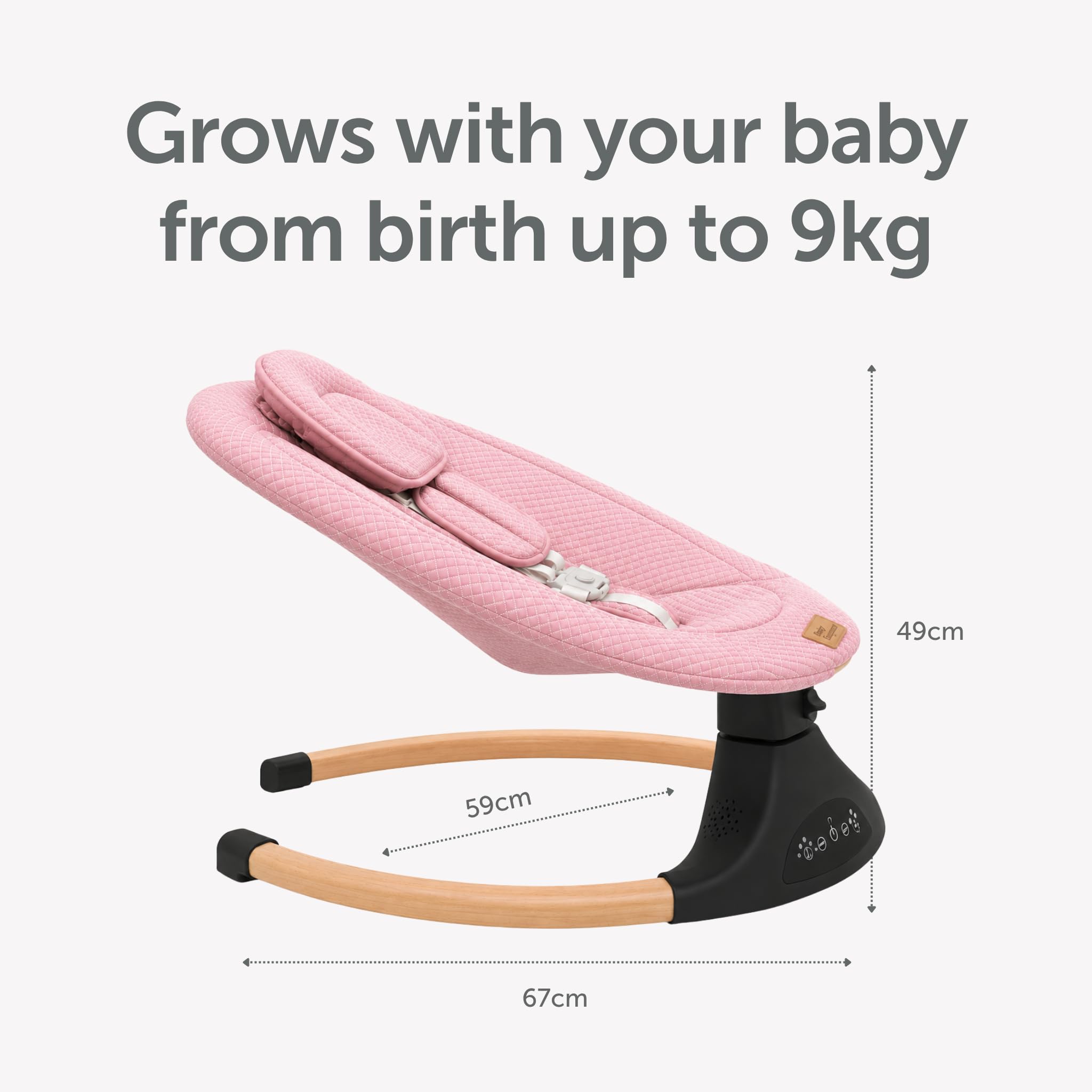 Allta - Sdraietta elettrica per bambini con comoda seduta di Baby Elegance | Sdraietta per bambini dalla nascita – 9 kg | dondolo con diverse velocità di oscillazione e melodie rilassanti | Regali per